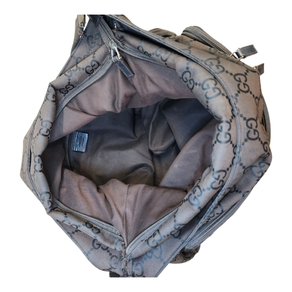 GUCC INylon Monogram Extra Large Satchel Dark Brown - Picture 9 of 16